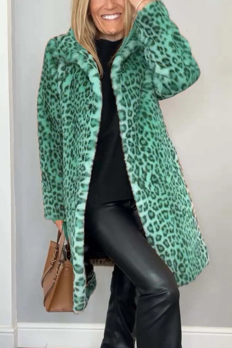 veste Carola | imprimé léopard vert