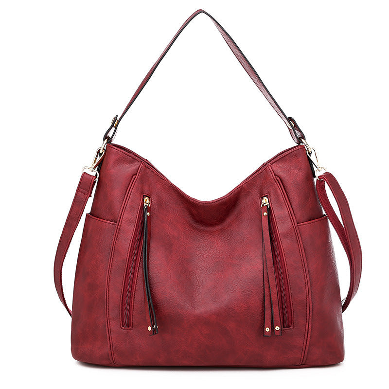 Géorgie | Sac en cuir vintage élégant Rouge