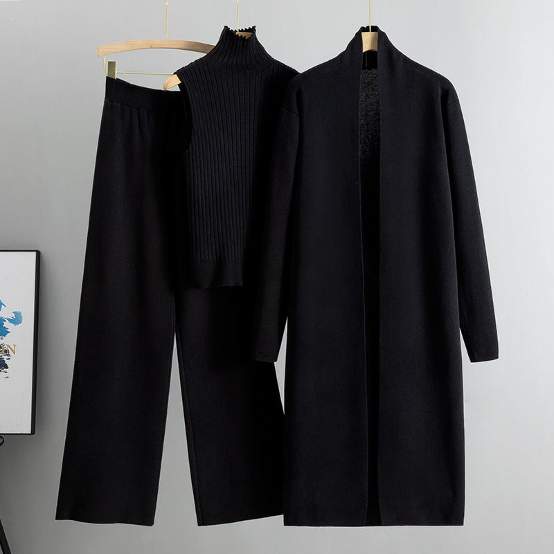 Ensemble vivatelle Tricot 3 Pièces Femme Noir Taille unique