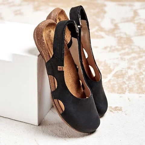 Lia ™ – Sandales Confort avec Soutien et Élégance Noir