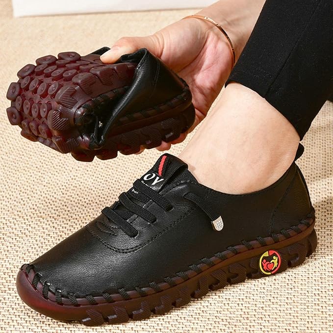 Chaussures Orthopédiques Ultra Souples - En Cuir de Première Qualité Noir