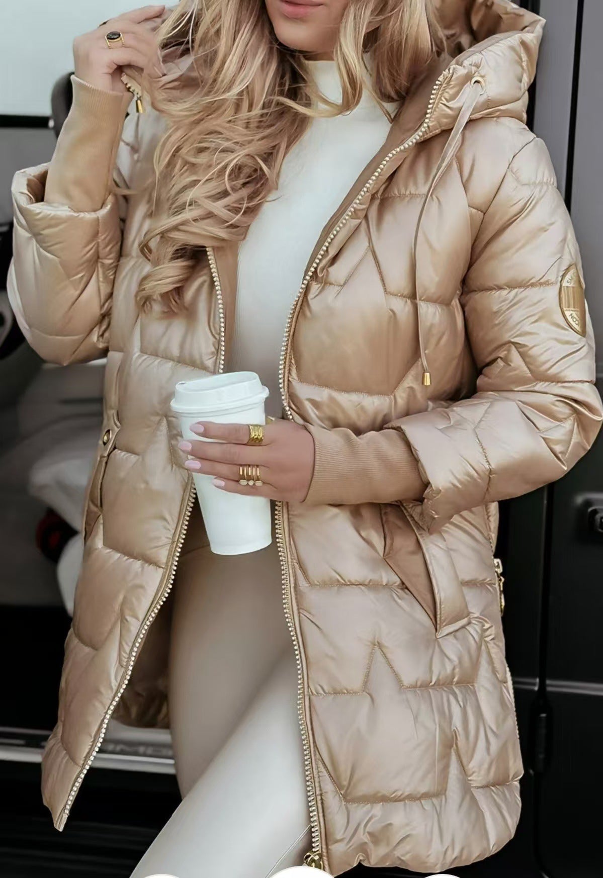 Olivia | Doudoune Hivernale Champagne