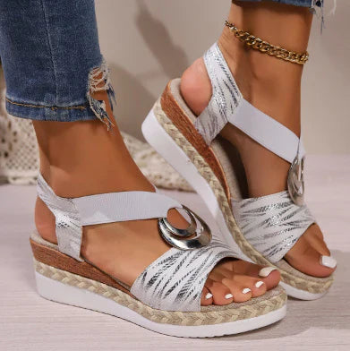 Luna™ | Sandales orthopédiques femme à maintien souple et design chic blanc-2