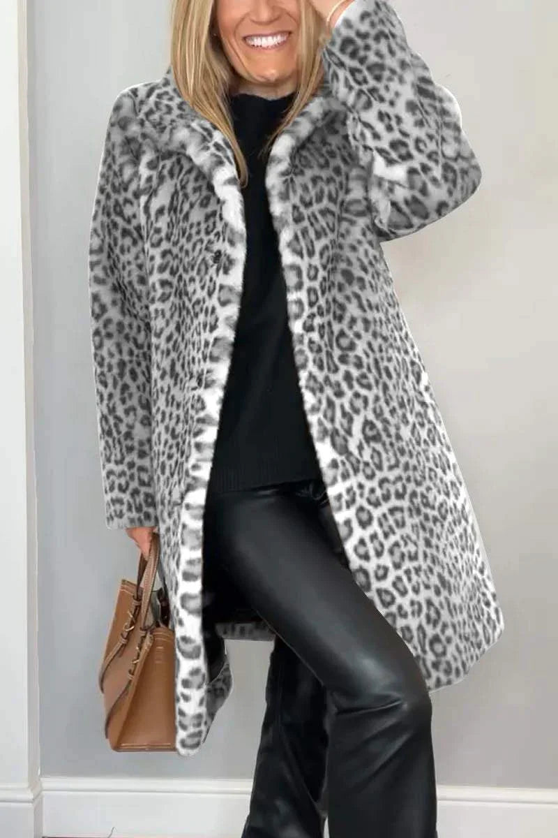 veste Carola | imprimé léopard Gris
