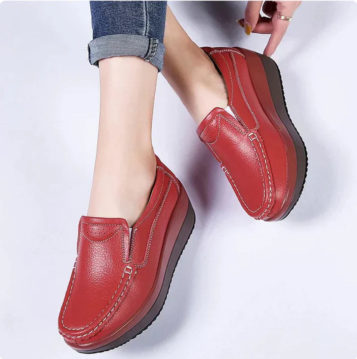 Mocassins Stylishly orthopédiques Rouge