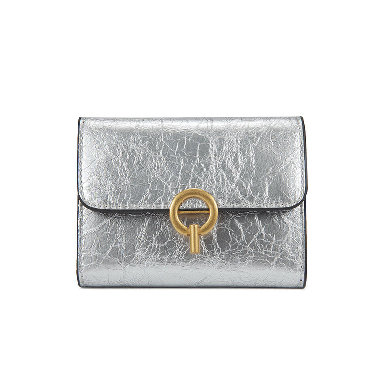 Porte-cartes en Cuir argent