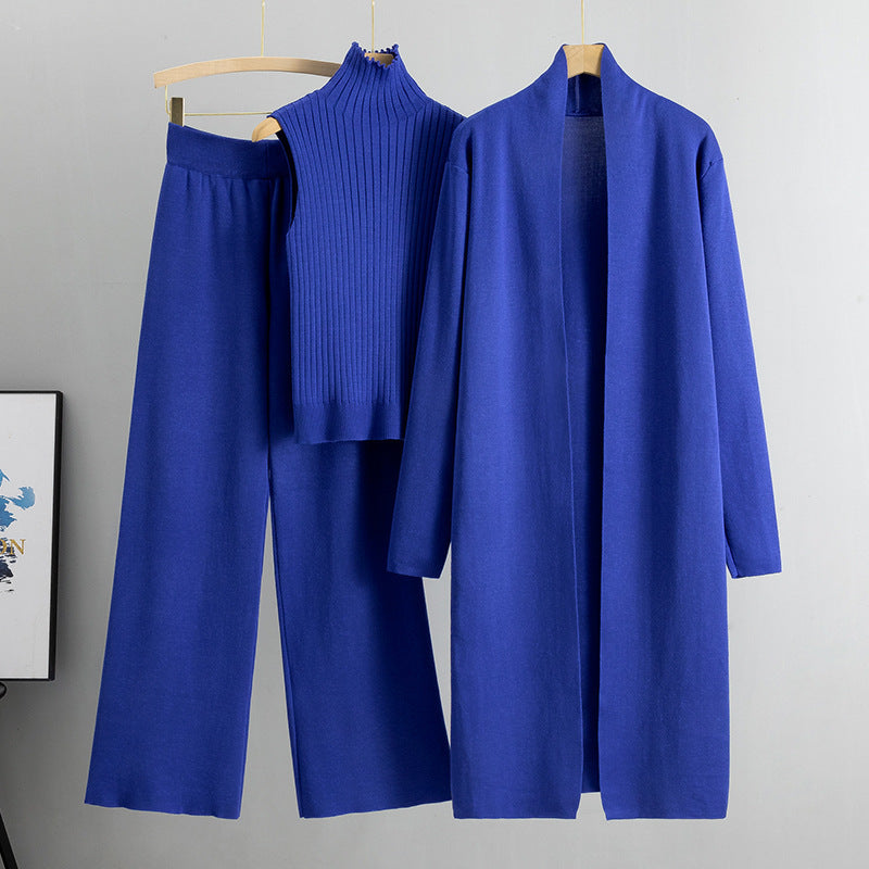 Ensemble vivatelle Tricot 3 Pièces Femme Blue Taille unique
