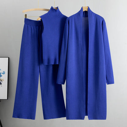 Ensemble vivatelle Tricot 3 Pièces Femme Blue Taille unique