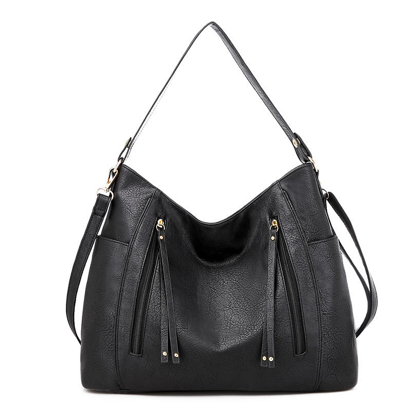 Géorgie | Sac en cuir vintage élégant Noir