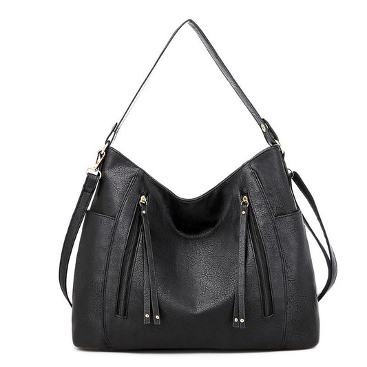 Géorgie | Sac en cuir vintage élégant Noir