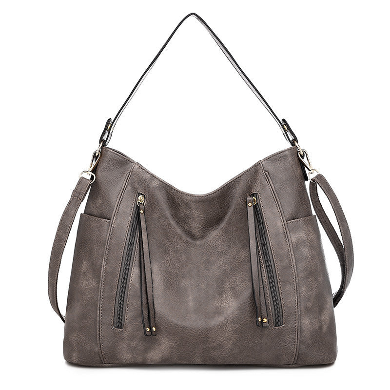 Géorgie | Sac en cuir vintage élégant Gris clair