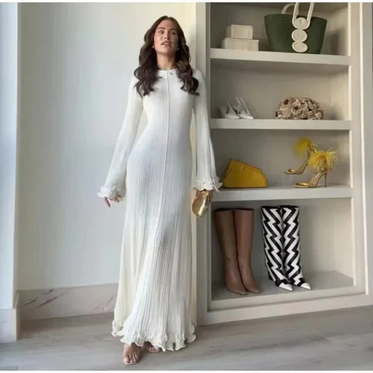 Grace - Robe longue à manches longues L