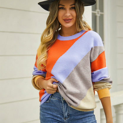 Pull Patchwork vivatelle Sorties Urbaines Orange