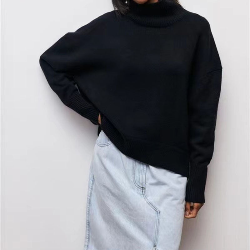 Valor|Pull à col roulé Noir