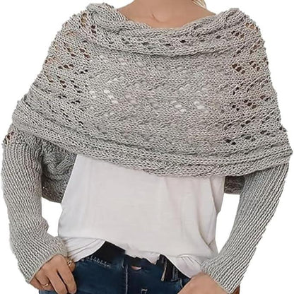Écharpe Stylishly avec manches Gris
