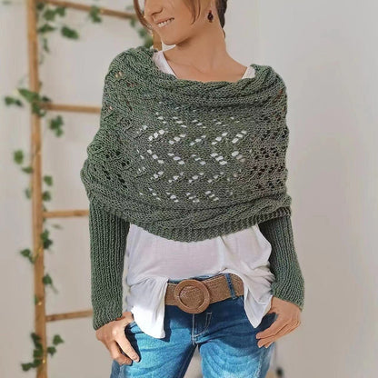 Écharpe Stylishly avec manches Vert