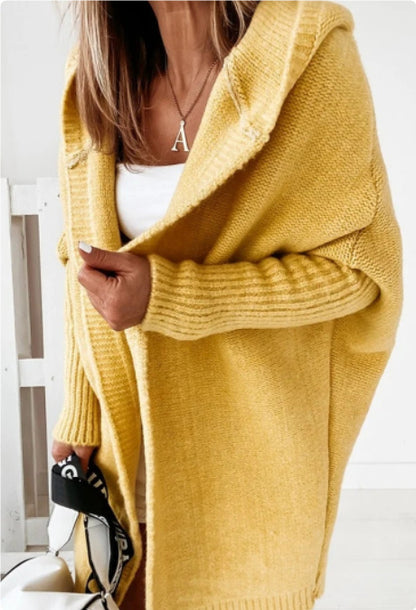 Mila|Cardigan Tricoté Confortable Jaune