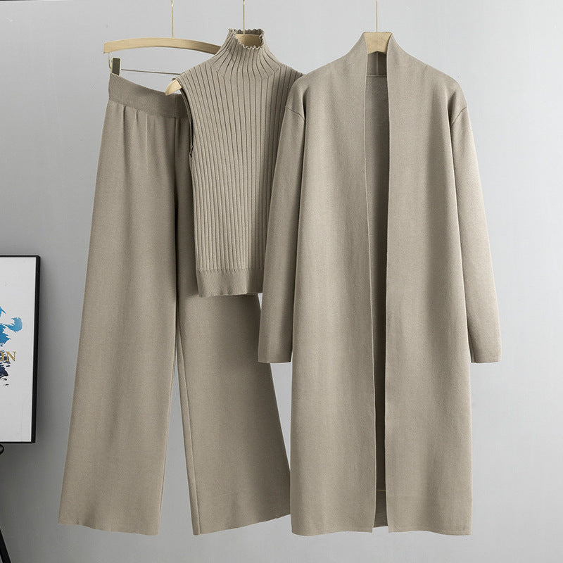 Ensemble vivatelle Tricot 3 Pièces Femme beige Taille unique