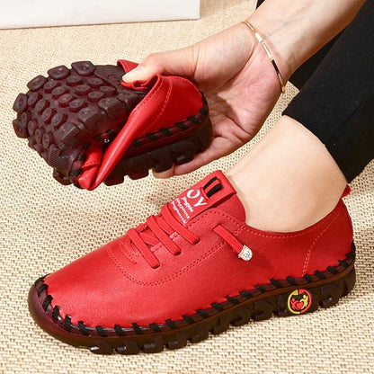 Chaussures Orthopédiques Ultra Souples - En Cuir de Première Qualité Rouge