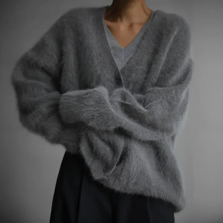 Cardigan Alin chic et raffiné Gris Foncé