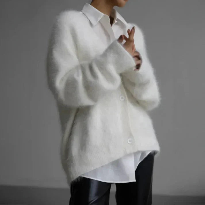 Cardigan Alin chic et raffiné Blanc