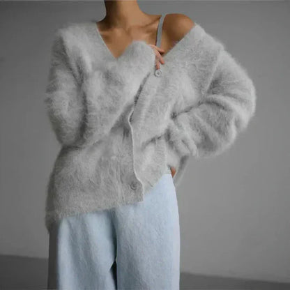 Cardigan Alin chic et raffiné Gris Clair