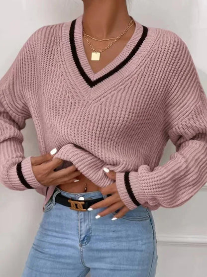 Pull Rayé Alice - Doux et Confortable Rose
