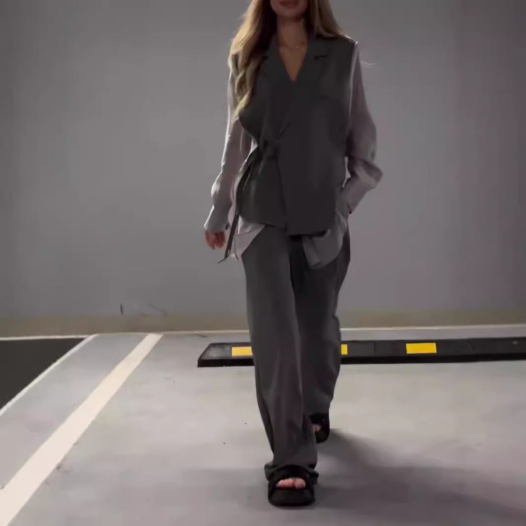 Ensemble Mila|Chic et Élégant Gris