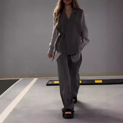 Ensemble Mila|Chic et Élégant Gris