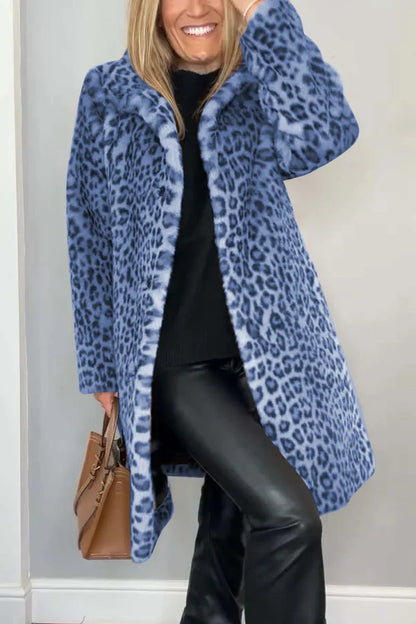 veste Carola | imprimé léopard Blue