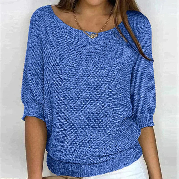 Carola｜Pull en maille Blue