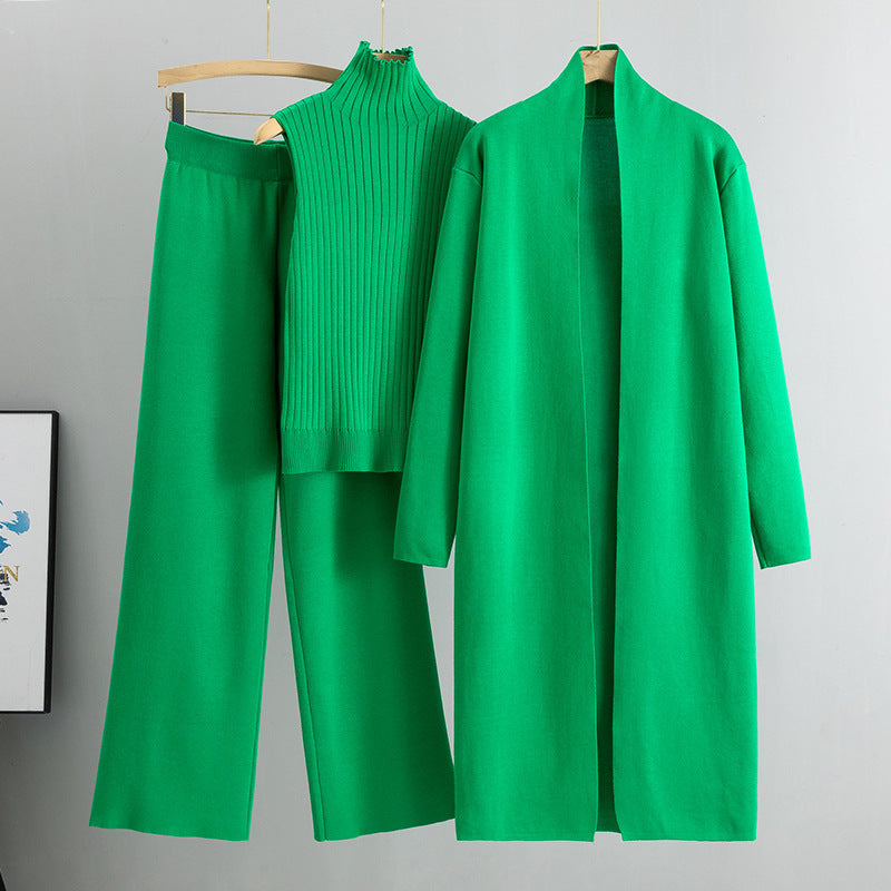 Ensemble vivatelle Tricot 3 Pièces Femme vert Taille unique