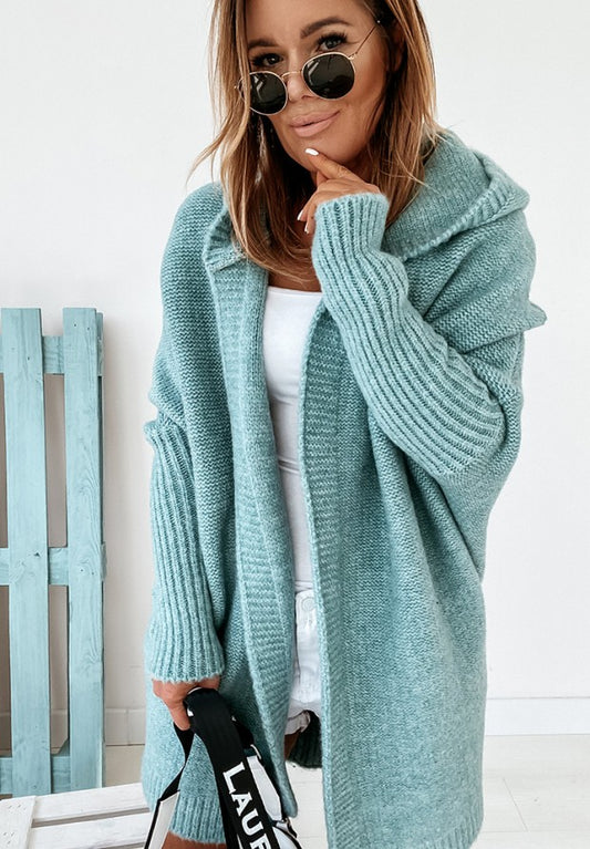 Mila|Cardigan Tricoté Confortable Bleu