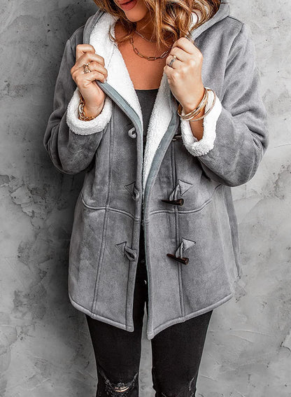 Manteau à Capuche Gris