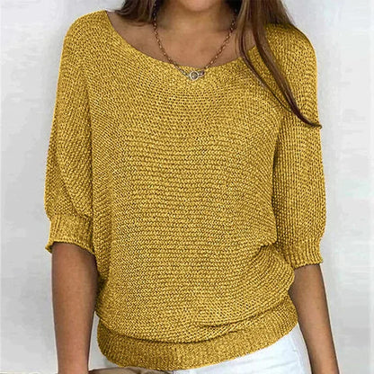 Carola｜Pull en maille Jaune