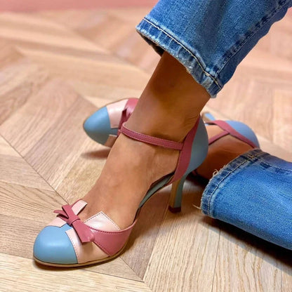 Lia|Sandales élégantes à talons Bleu
