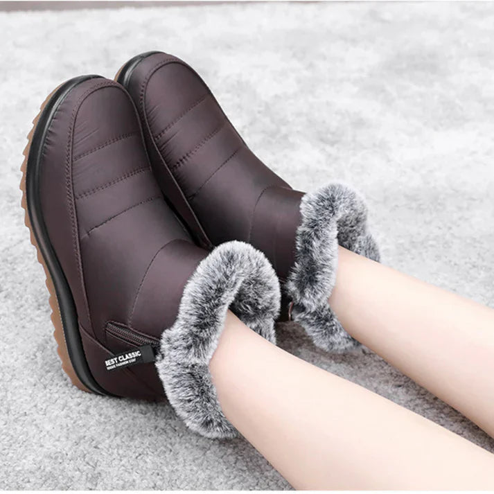 Bottes Hiver vivatelle Imperméables Marron Foncé