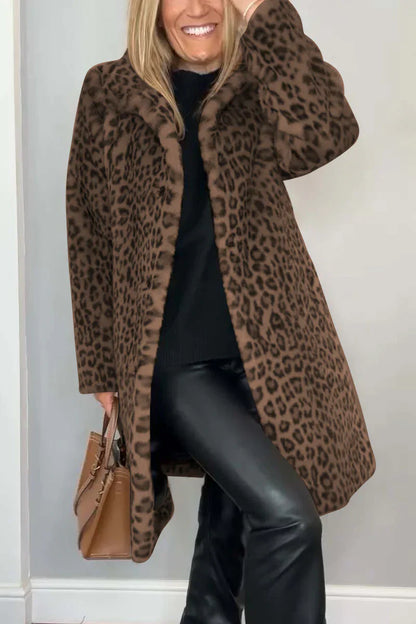 veste Carola | imprimé léopard Marron