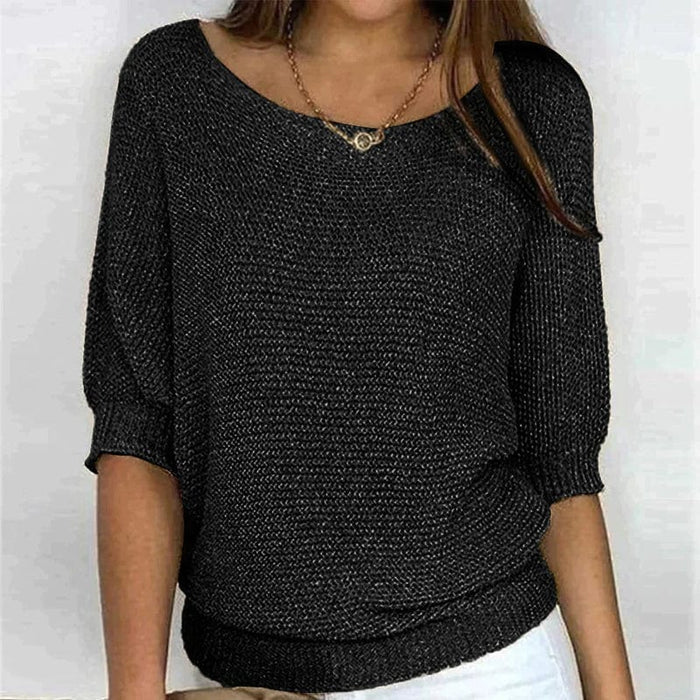 Carola｜Pull en maille Noir
