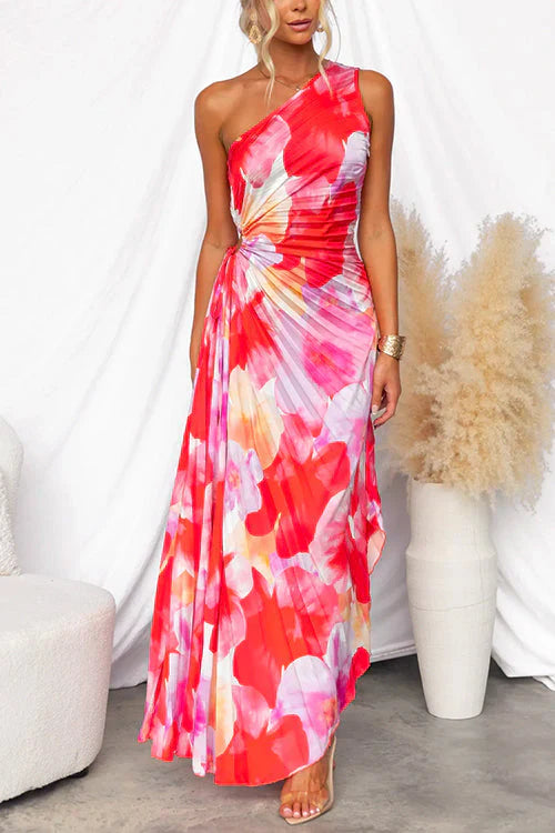 Alicia | Robe Longue Chic et Raffinée rouge
