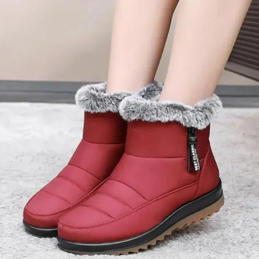 Bottes Hiver vivatelle Imperméables Rouge