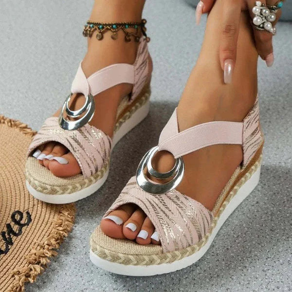 Luna™ | Sandales orthopédiques femme à maintien souple et design chic rose
