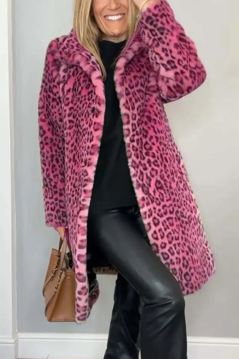 veste Carola | imprimé léopard Rose