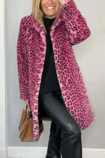 veste Carola | imprimé léopard Rose