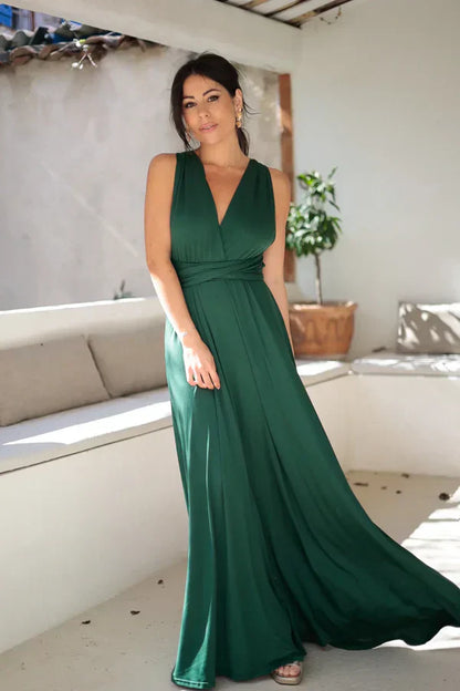 SERENA | Robe Élégante & Chic - MULTIPOSITION Vert