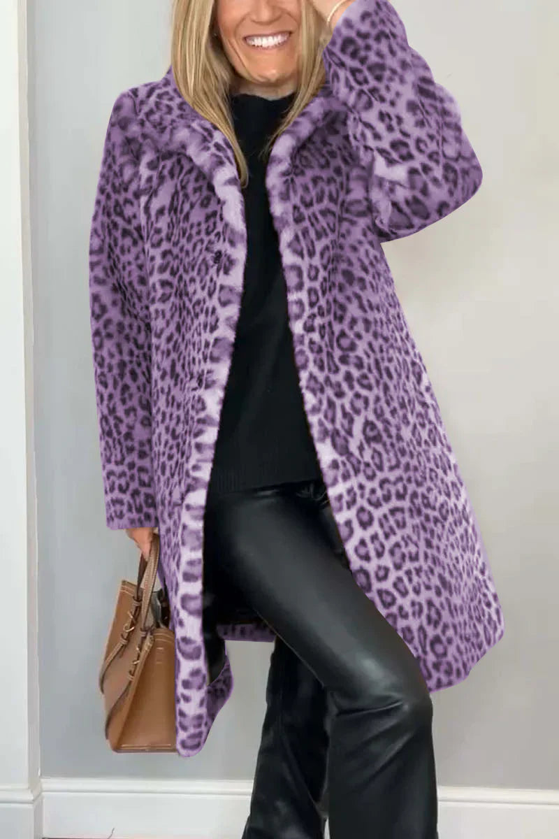 veste Carola | imprimé léopard Violet